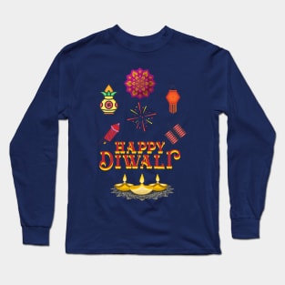 Diwali Festival design l Indian Festival l Desi l Happy Diwali Long Sleeve T-Shirt